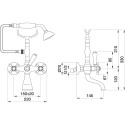 Смеситель Migliore Revival ML.REV-402.CR для ванны с душем, хром