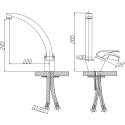 Смеситель Paulmark Holstein Ho212012-308 для кухонной мойки, черный