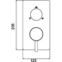Смеситель RGW Shower Panels SP-43-01 С ВНУТРЕННЕЙ ЧАСТЬЮ, для душа