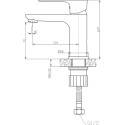 Смеситель Raiber R0023 для раковины, хром черный