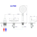 Смеситель Royal Bath Alpine RB2102 на борт ванны