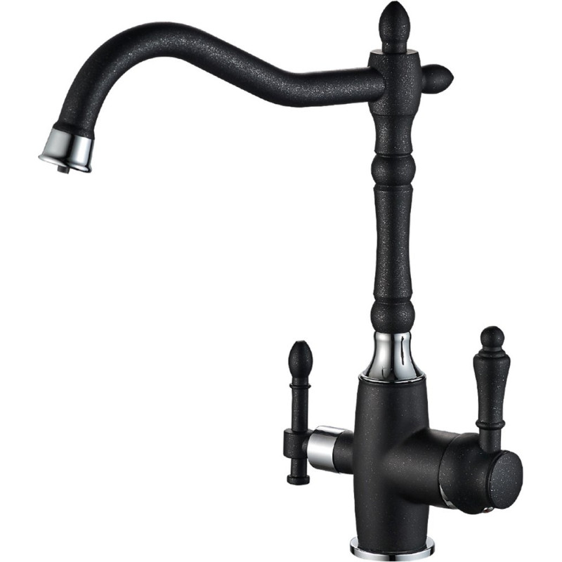 Смеситель Steel Hammer SH 812 Black Cr для кухонной мойки