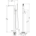 Смеситель Timo Selene 2210/00Y-CR напольный, для ванны с душем