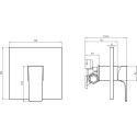 Смеситель Villeroy & Boch Architectura Square TVS12500200061 для душа