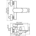 Смеситель Wasserkraft Mindel 8501 для ванны с душем