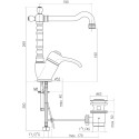 Смеситель Webert Aurora AU831702060 для раковины, медь