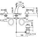 Смеситель Webert Dorian DO750101010 для раковины