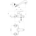 Смеситель Webert Sax Evolution SE850101740 для ванны с душем