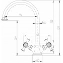 Смеситель Zorg Antic A 6004K-BR для кухонной мойки