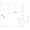 Смеситель Zorg Clean Water ZR 326 YF BR light для кухонной мойки