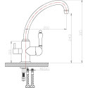 Смеситель Zorg Sanitary Clean Water ZR 316 YF-33 BR для кухонной мойки