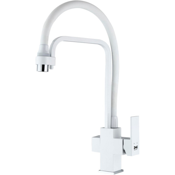 Смеситель Zorg Sanitary ZR 341-8 YF White для кухонной мойки