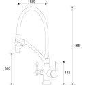 Смеситель Zorg Sanitary ZR 347-8 YF для кухонной мойки