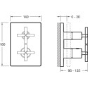 Термостат Jacob Delafon Modulo E75395-CP для ванны с душем