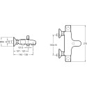 Термостат Jacob Delafon Robust E75772-CP для ванны с душем