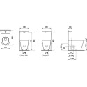 Унитаз-компакт Laufen Kartell 8.2433.7.000.000.1 безободковый, с микролифтом