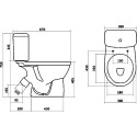Унитаз-компакт Santek Бореаль WH302144 тарельчатый