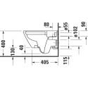 Унитаз подвесной Duravit D-Neo 2577090000, безободковый