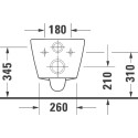 Унитаз подвесной Duravit D-Neo 2577090000, безободковый