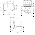 Унитаз подвесной Geberit AquaClean Tuma Comfort 146.294.SJ.1 вставка черное стекло