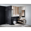 Унитаз подвесной Geberit AquaClean Tuma Comfort 146.294.SJ.1 вставка черное стекло