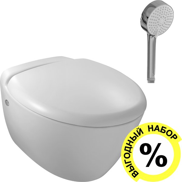 Унитаз подвесной Jacob Delafon Presquile E4440 + душевая лейка