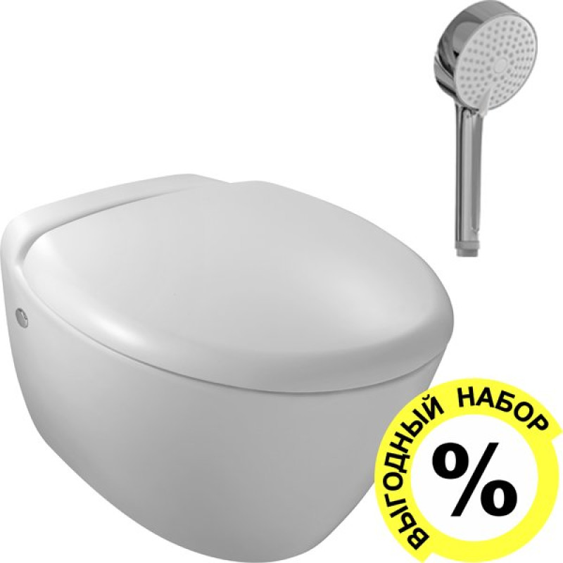 Унитаз подвесной Jacob Delafon Presquile E4440 + душевая лейка