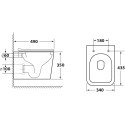 Унитаз подвесной Owl 1975 Ruta-H mini OWLT190403 безободковый