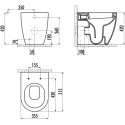 Унитаз приставной Creavit Free FE350.00100