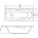 Акриловая ванна AM.PM Tender 170x70 с каркасом