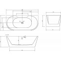 Акриловая ванна Abber AB9296-1.5