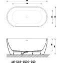 Акриловая ванна Art&Max AM-518-1500-780