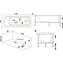 Акриловая ванна Bas Аякс В00130 170x70