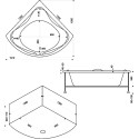 Акриловая ванна Bas Риола Вн БасВГ22 135x135 с г/м