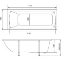 Акриловая ванна Marka One Modern 01мод15570 155x70