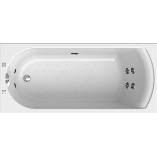 Акриловая ванна Radomir Vannesa Николь Классик 150х70, с гидромассажем и экраном, форсунки хром
