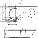 Акриловая ванна Riho Dorado 170x90 R