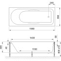 Акриловая ванна Royal Bath Tudor RB 407702 160 см