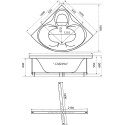 Акриловая ванна Triton Сабина 160x160 с каркасом
