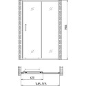 Душевая дверь в нишу Gemy Victoria S30191CM 150 см, профиль хром