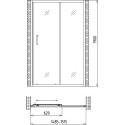 Душевая дверь в нишу Gemy Victoria S30191C 150 см