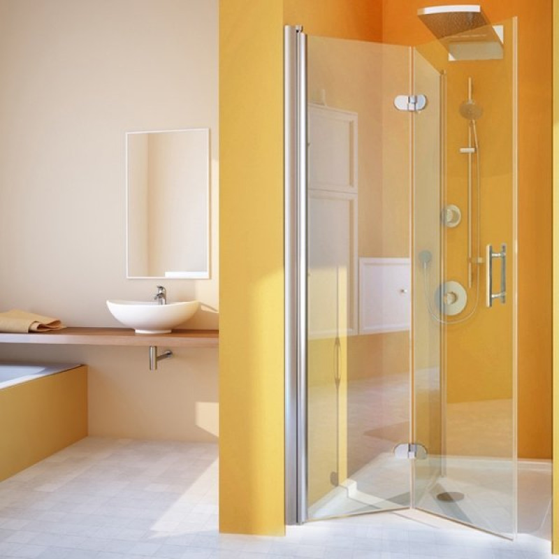 Душевая дверь в нишу GuteWetter Lux Door GK-102A левая 90 см стекло бесцветное, профиль хром