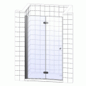 Душевая дверь в нишу GuteWetter Lux Door GK-102A левая 95 см стекло бесцветное, профиль хром