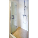 Душевая дверь в нишу GuteWetter Lux Door GK-102A левая 95 см стекло бесцветное, профиль хром