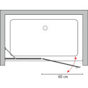 Душевая дверь в нишу GuteWetter Trend Door GK-862AP левая 98 см стекло бесцветное Two, профиль хром