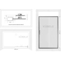 Душевая дверь в нишу Kubele DE019D2-CLN-BLMT 150 см, профиль матовый черный