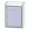 Душевая дверь в нишу Kubele DE019D2-MAT-MT 140 см, профиль матовый хром