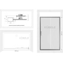 Душевая дверь в нишу Kubele DE019D2-MAT-MT 140 см, профиль матовый хром