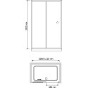 Душевая дверь в нишу RGW Classic CL-12 (1060-1110)x1850 стекло шиншилла