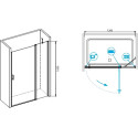 Душевая дверь в нишу RGW Leipzig LE-04 1200x1950 профиль хром